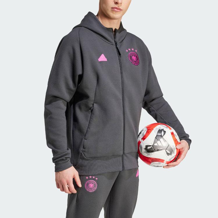 adidas Германия Путешествия Толстовка на молнии Куртки и Пальто Мужская Угольно-черный IU2096