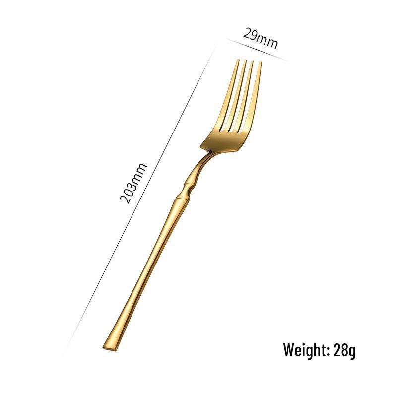 Золотой набор столовых приборов из 24 предметов из нержавеющей стали: Элегантный нож для стейка, вилка и ложка для западной кухни.