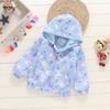 2025 Spring/Summer Korean Style Girls' Printed Hooded Windbreaker Cardigan