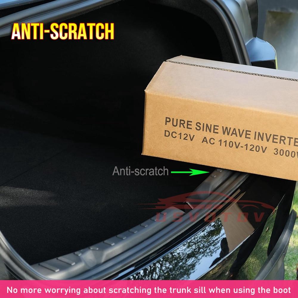 Для Tesla Model 3 Highland 2025 2025 Защита порога багажника Коврик порога багажника Защитная полоса от царапин Органайзер Автоаксессуары