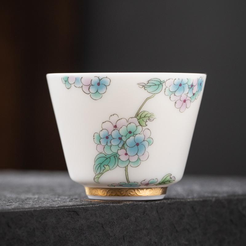 Чайная чашка из белого фарфора с нефритом и овечьим жиром, изготовленная вручную пористая обжаренная чайная чаша, персональная мастерская чашка, кружки для медитации, чайная утварь в стиле кунг-фу