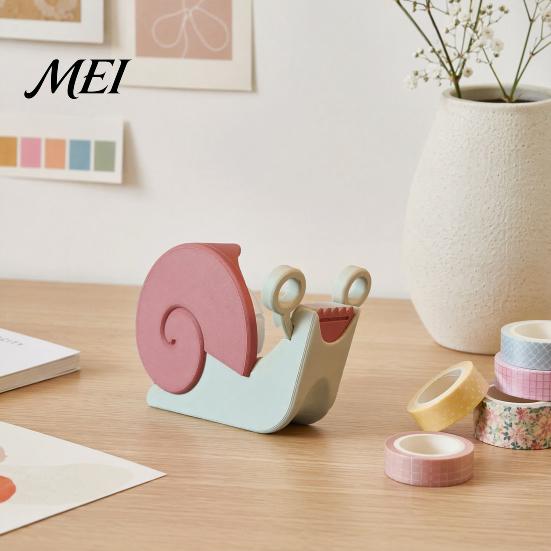 Lightweight Tape Dispenser 3D Printed Snail Dispenser, Universal Packaging Wrapping Holder, Office Decorative Cutting Tools for Home School Compact