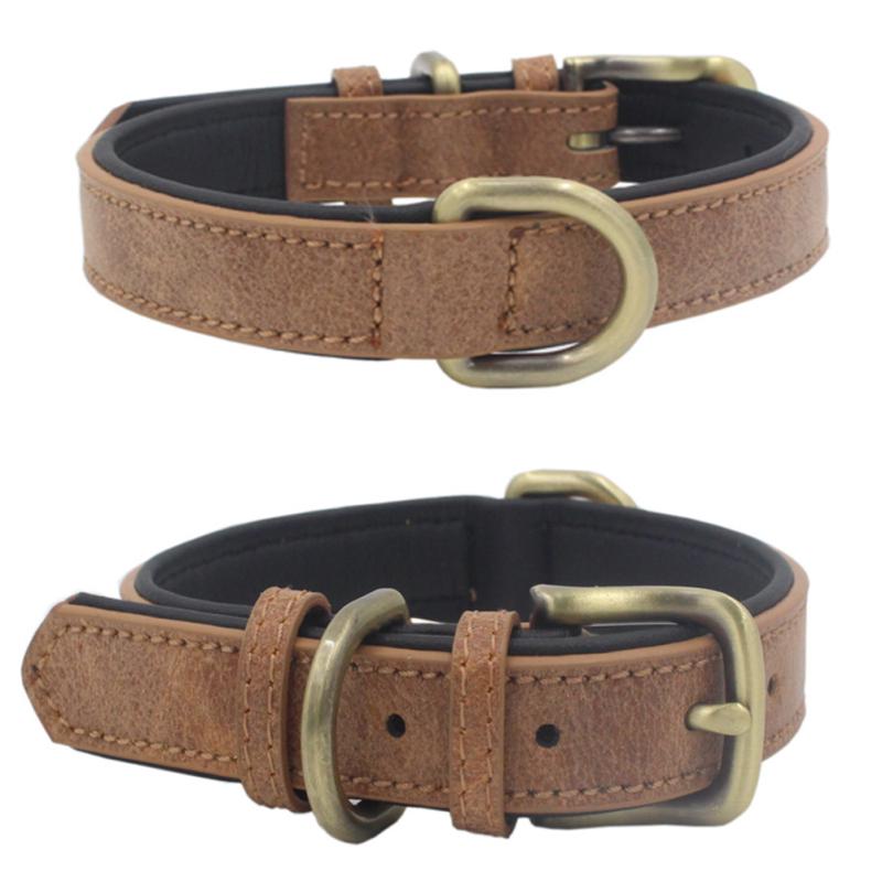 Износостойкий ошейник из микрофибры в стиле ретро для домашних животных, щенков больших, средних и маленьких собак