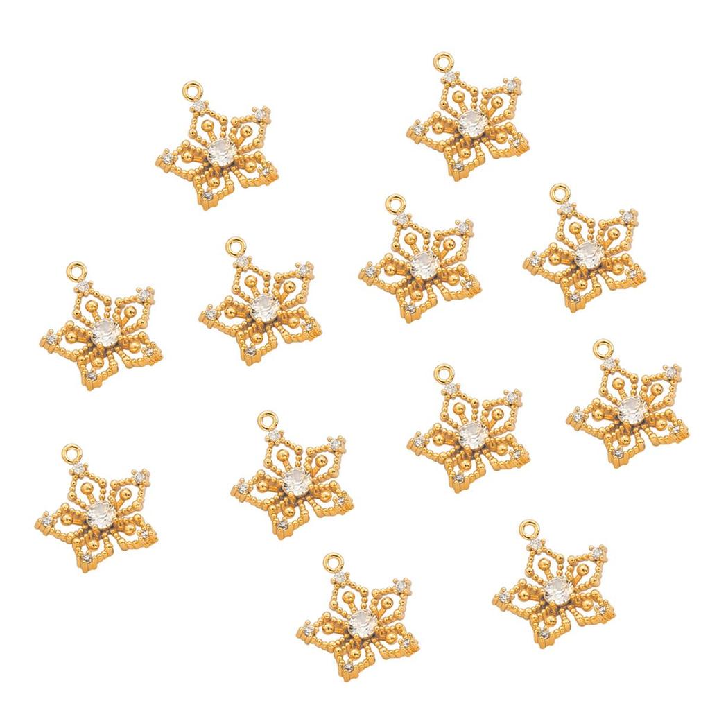 Медные пятилепестковые цветы, подвески, подвески со стразами, сделай сам, для женщин, принадлежности для изготовления сережек