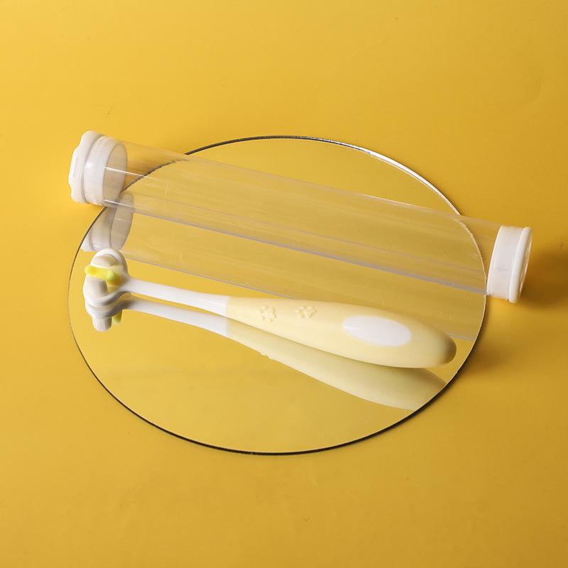 Детская зубная щетка 3D с нескользящей ручкой, возраст 3-12 лет, мягкая щетина, трехсторонний дизайн