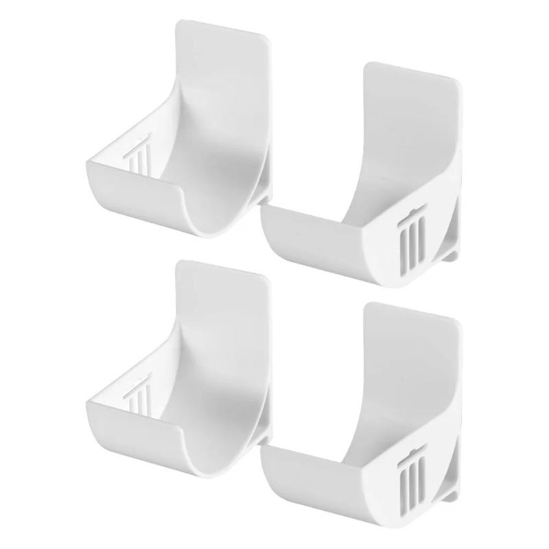 Adjustable Self-adhesive Kitchen Storage Shelf, Plastic Wall Storage Shelf for Plastic Wrap, Aluminum Foil, Towels and Bags