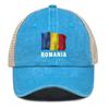 Кепка снепбек с принтом флага Румынии, патриотичная папина кепка, головной убор, солнцезащитный козырек, ретро, солнцезащитный козырек, регулируемая кепка тракера