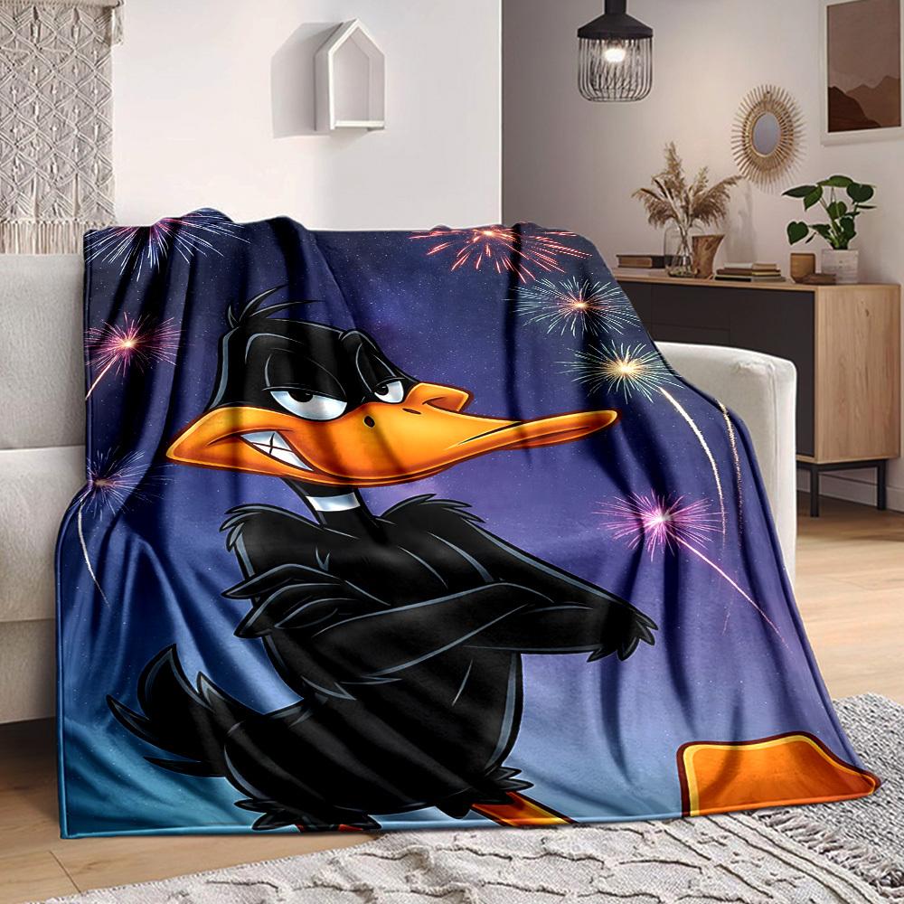 1pc Daffy Duck Flannel Throw Blanket Soft, Warm & Cozy for Couch, Bed, Office, and Travel Versatile All Season Gift, Christmas present