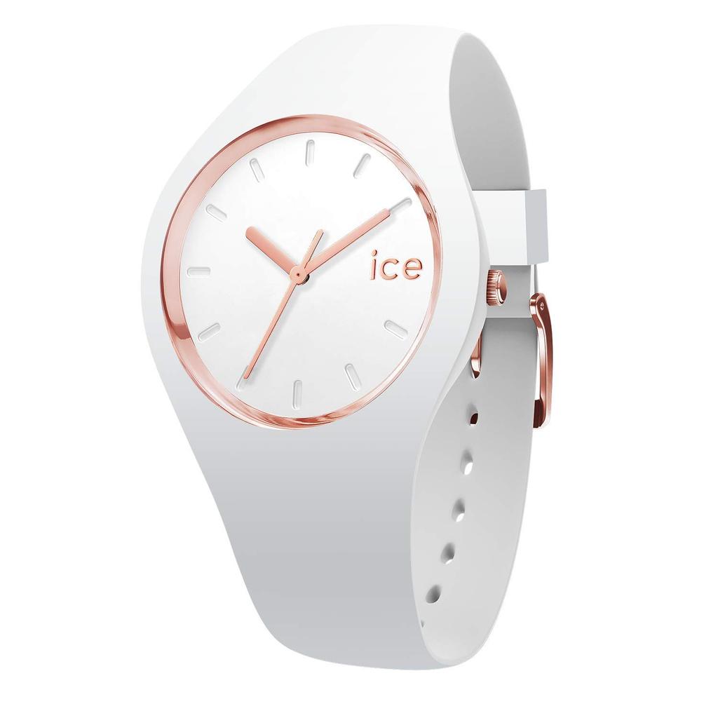 Authorized Distributor Ice Watch Watch 024522 White Rose Gold Small Plus 37mm 3 Hands [Ice-watch] Women's [ICE Glam]
