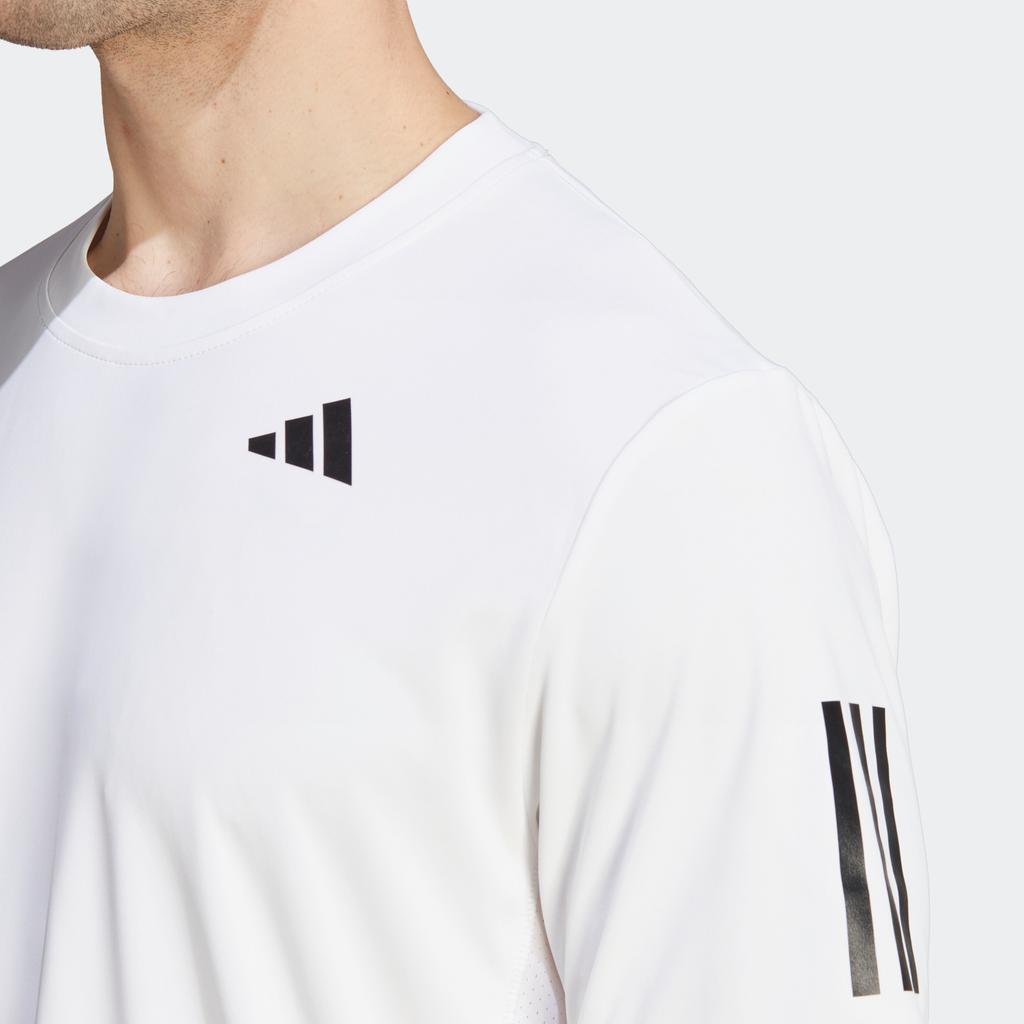 adidas Футболка для тенниса Club 3-Stripes с логотипом, мужская, белая IS2297
