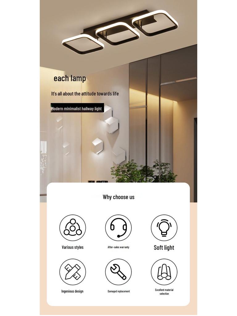Скандинавские светодиодные светильники для коридора и гардеробной - Современное, креативное освещение для прихожей и балкона