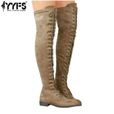 Женские зимние кожаные ботинки больших размеров с круглым ремешком - Коллекция