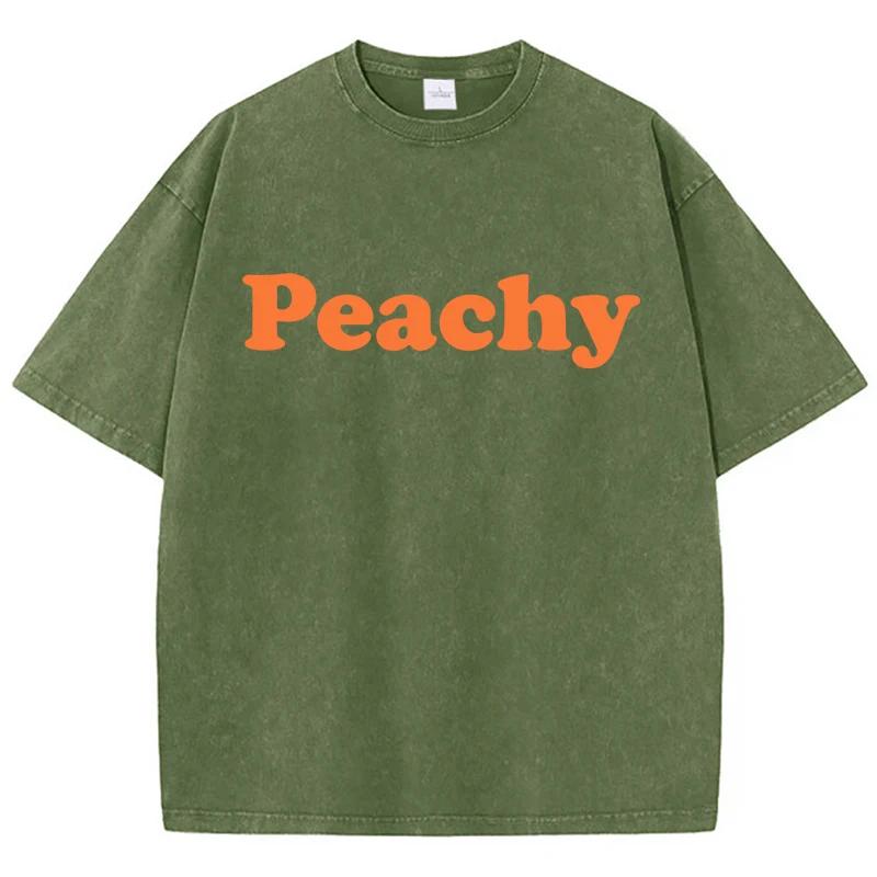 Искусство и текстовый дизайн Футболки с персиковым принтом Мужские крутые футболки Vigor Cool Футболки Originality Oversize Футболки Normcore Sports С короткими рукавами