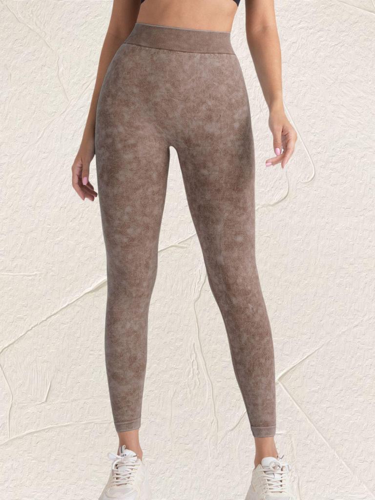 Бесшовные женские брюки для йоги с эффектом пескоструйной обработки - Персиковые, с эффектом подтяжки бедер, высокой эластичности, тайтсы для бега и спорта на открытом воздухе