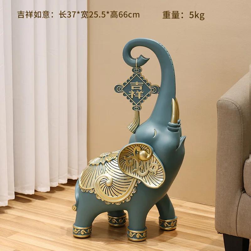 Home Dector Статуя Слона Напольное Хранение Подарки на Новоселье Гостиная Домашний Боковой Декор Тумба под ТВ Чайный Стол Большой Орнамент