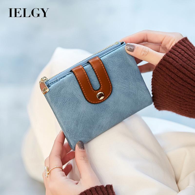IELGY Women's Korean Style Short Wallet Simple Fashion All Match
