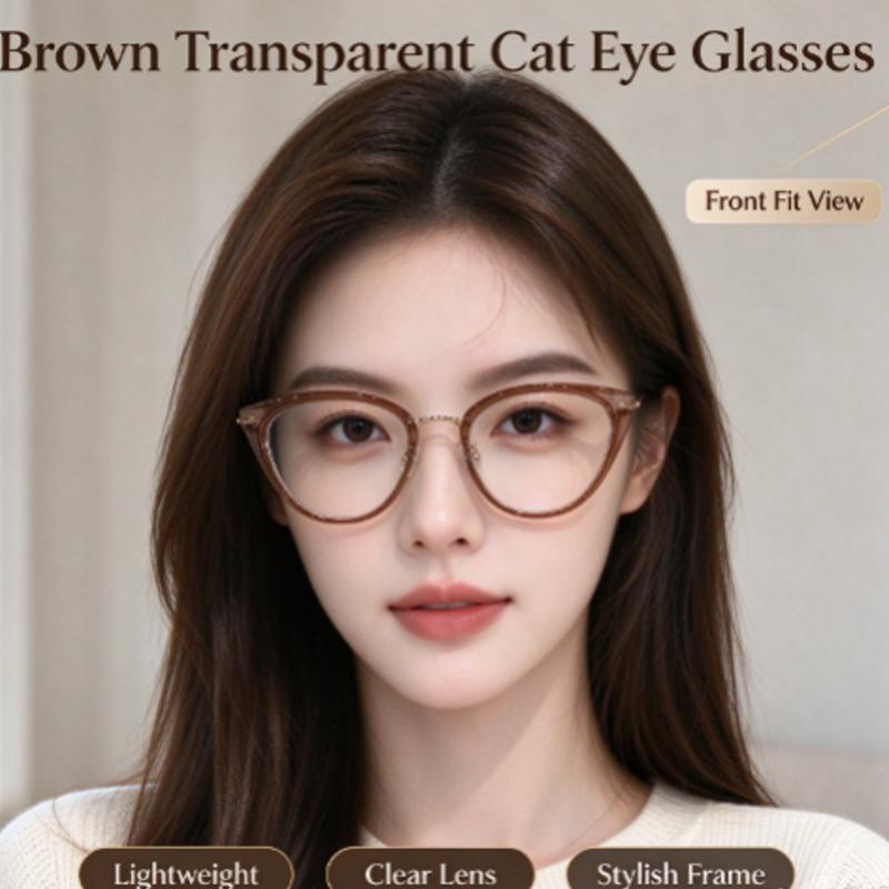 Vintage Cat Eye Anti Blue Light Glasses for Women, Elegant Eyeglass Frame, Makeup Friendly Spectacles