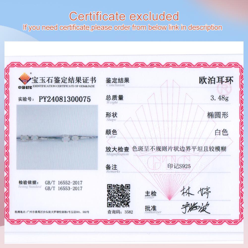 Bolaijewelry Colorful October Birthstone Natural Opal Earrings 925 Sterling Silver Fine Jewelry for Ladies and Girls Birthday Gifts