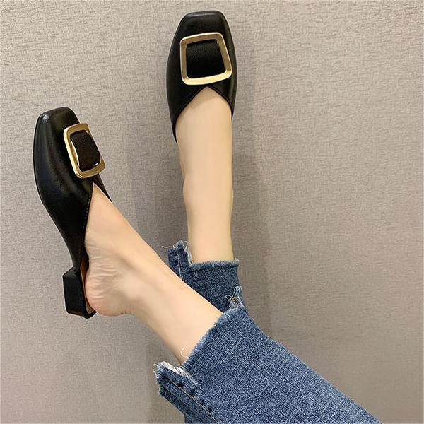 Maogu квадратный носок мюли низкий каблук женские удобные сандалии модные повседневные женские тапочки на плоской подошве 2024 женские тапочки летние элегантные