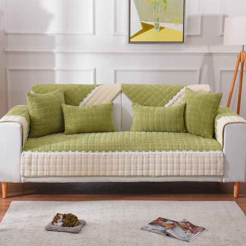 Вельветовый чехол для дивана, клетчатое противоскользящее диванное полотенце для секционного дивана, утолщенные качественные диванные полотенца, многофункциональные чехлы, подушки