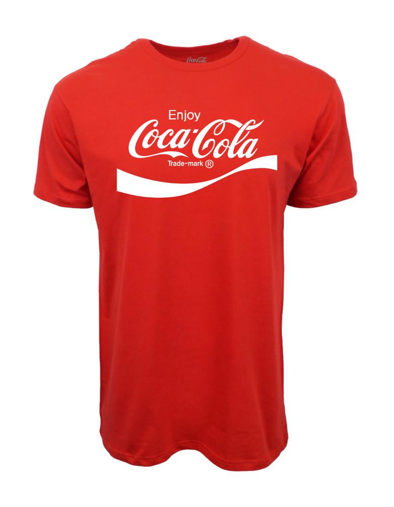 Унисекс красная футболка с логотипом Coca-Cola и надписью 'Enjoy'