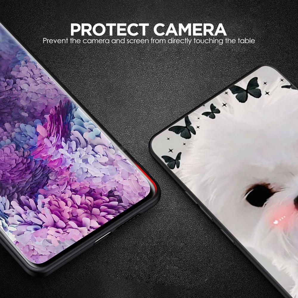 Милый чехол для телефона с маленькой собачкой для Samsung Galaxy A55 A35 A17 A07 A15 A13 A25 A51 A71 A72 A73 A32 A52 A52S A41 5G Мягкий чехол-сумка из ТПУ