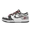 Nike Кроссовки Dunk Brocade Saddle Reflecting Snow, Коробка для сердца, Износостойкие, Низкие, Для скейтборда, Унисекс, Черный Серый HF5441-100(Команда773--)