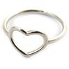 Silver Ring 'Love' Silver (rhodium) - 11x9 Mm