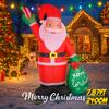 7.87FT Inflatable Toy Santa Claus Gift Bag with LED Lights Xmas Yard Lawn Home Party Decoration Xmas Home Supplies Ornament Gift