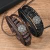 Винтажный плетеный кожаный браслет для мужчин этнические ретро-аксессуары подарки