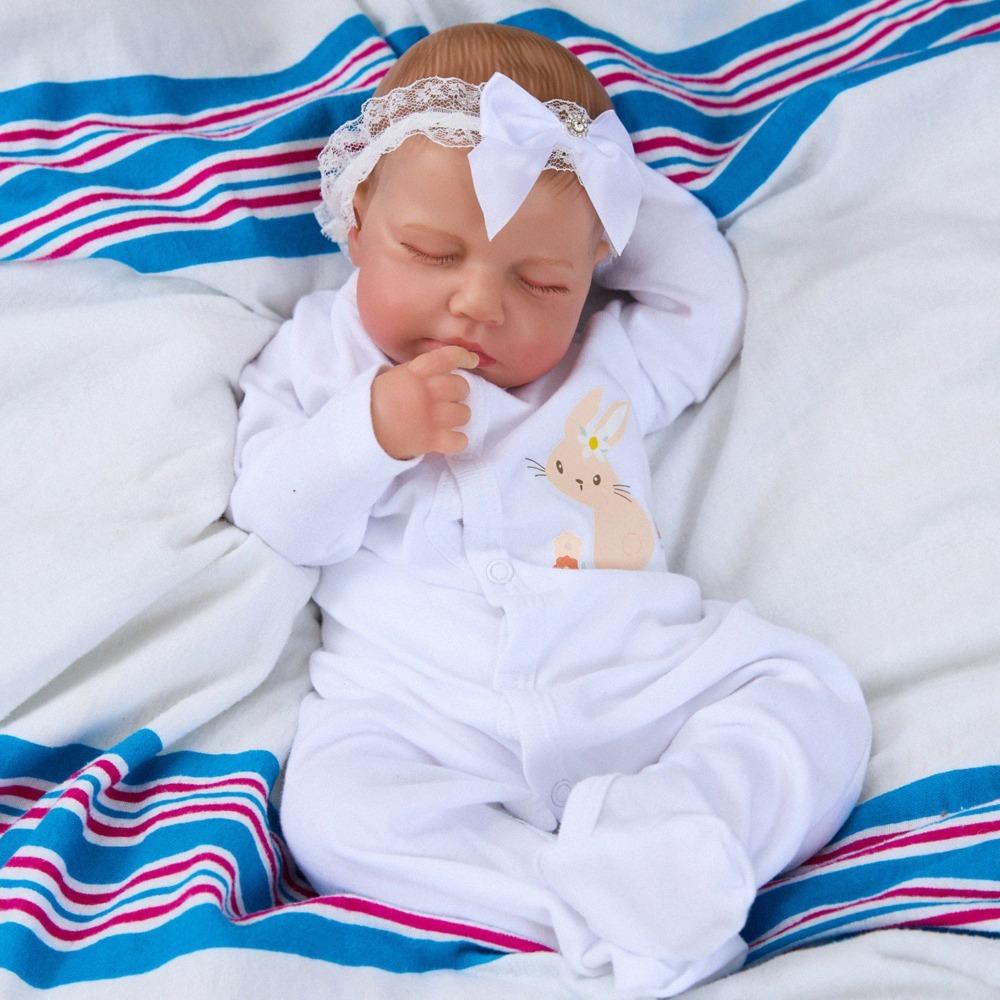 Реалистичные 19-дюймовые куклы-мальчики Reborn, LOULOU, полностью виниловое тело, закрытые глаза, имитация куклы, ручная работа, расписанные волосы, куклы Rebirth для детей от 3 лет