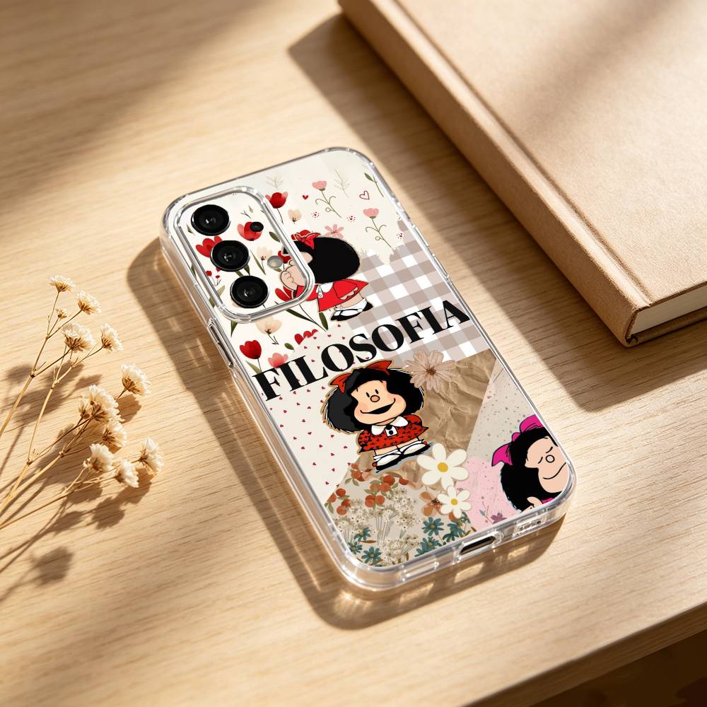 mafalda phone Case For Samsung S25,24,21,22,23,30,Ultra,20,Plus,Fe,Lite,Note Transparent Cover
