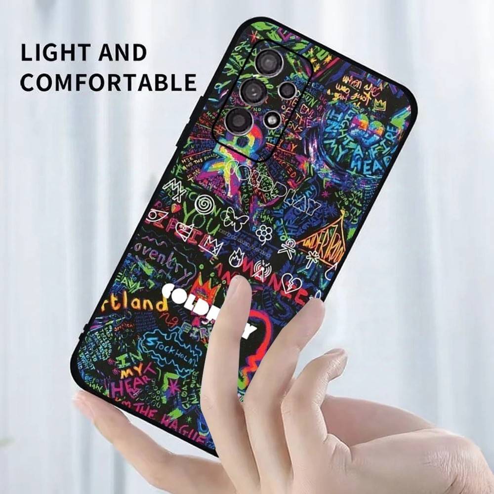 Band C-Coldplay Phone Case For Samsung S25,S24,S23,S22,S21,S20,S10,Ultra,Plus,Lite,FE,Soft Silicone Black Cover