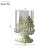 Retro Country Reindeer Christmas Tree Glass Candlestick Ornament