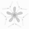 2 In 1 Ceiling Fan Light 4-Speed Regulation Electric Cordless Fan Creative Ceiling Fan  Office