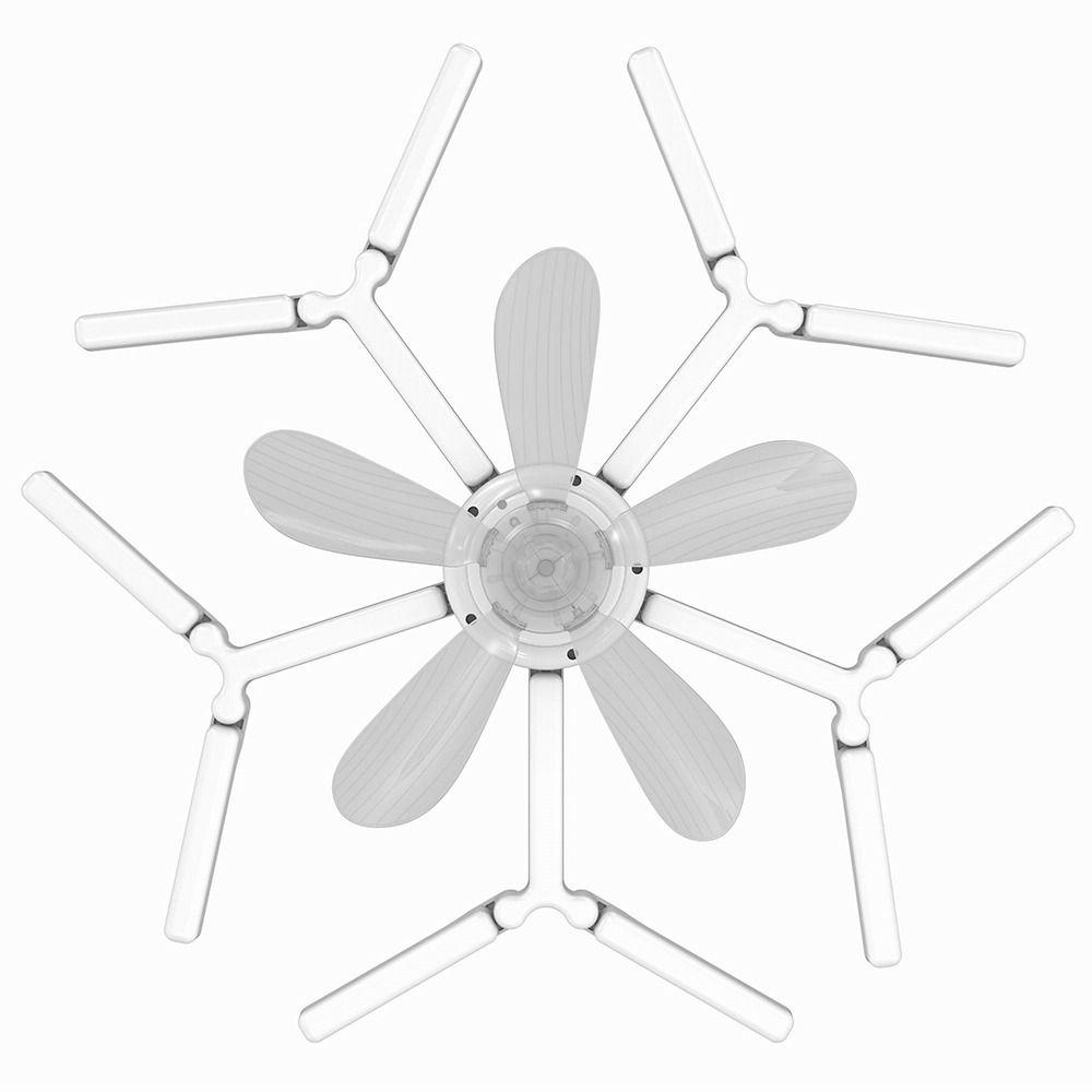 2 In 1 Ceiling Fan Light 4-Speed Regulation Electric Cordless Fan Creative Ceiling Fan  Office