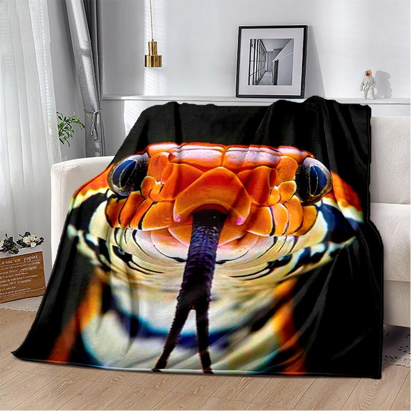 Gothic Snake Serpent Python Viper Blankets Soft Throw Blanket for Home Bedroom Bed Sofa Picnic Travel Office Cover Kids gift