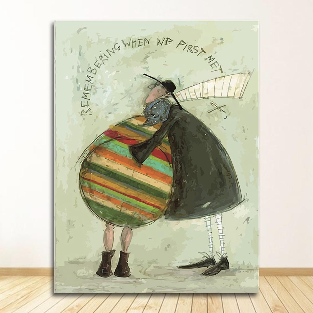 Винтажный скандинавский абстрактный пейзаж с любовью, собаками, домашними животными, холст, настенные художественные картины, постеры и принты, фотографии, домашний декор для гостиной