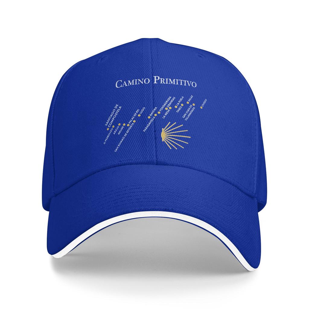 Buen Camino De Santiago Sandwich Hat Unisex Compostela Peregrino Cap Racing Cap Adjustable Polyester Baseball Caps Summer