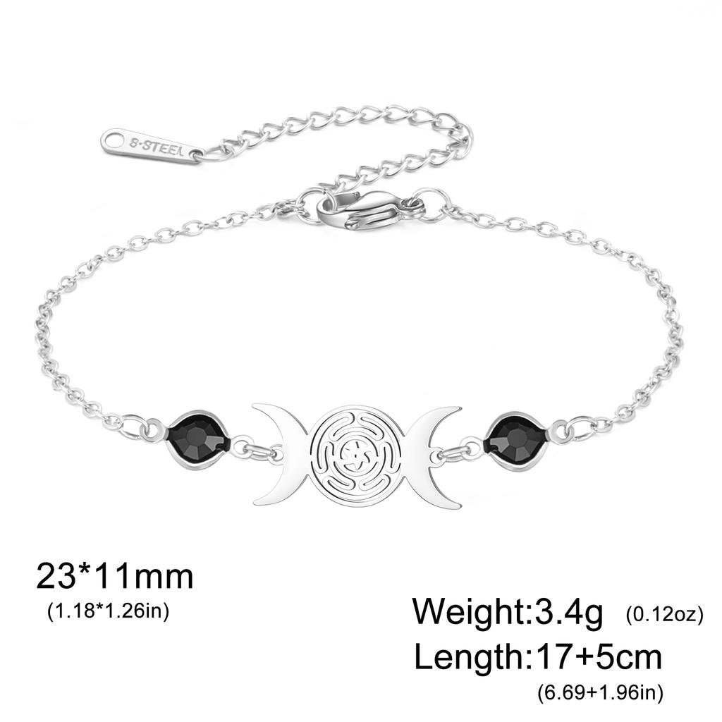 Браслет Гекаты Браслеты Тройной Лунной Богини Защиты Для Женщин Мифология Гекаты Языческий Амулет Лунный Камень Ювелирные Изделия Подарки