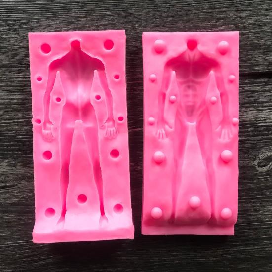 1 Set Body Mold Flexible Bendable Silicone Male Female Full-body Mold for Home