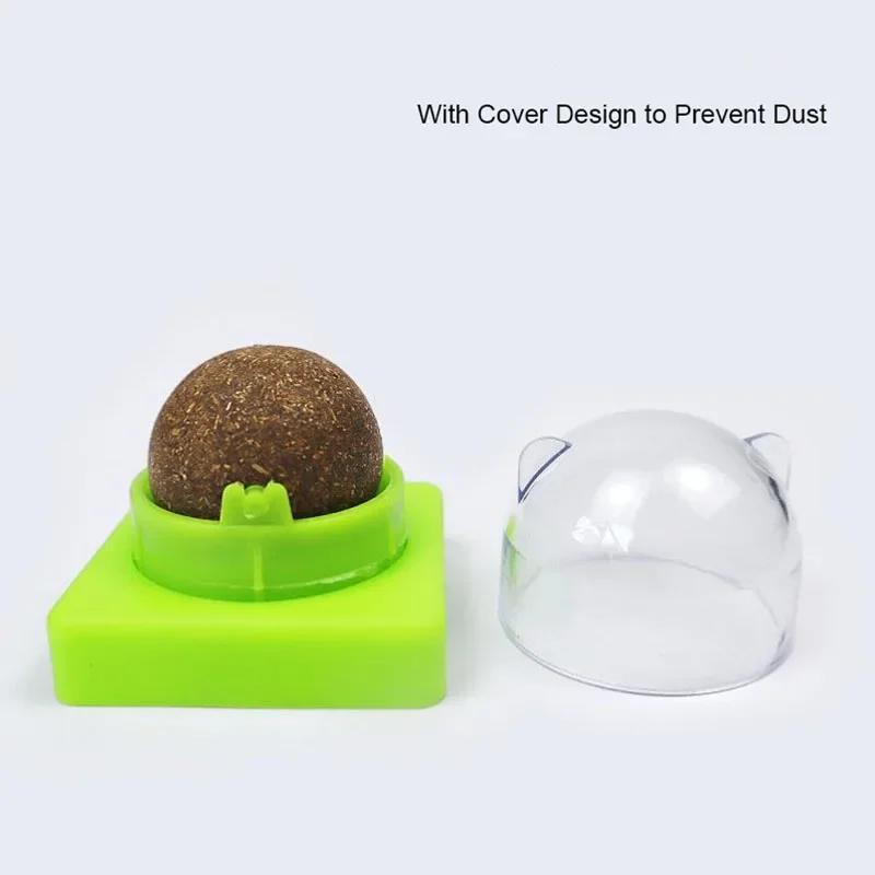 New Pet Cat Catnip Toys Funny 360 Degree Rotation Cat Toy Ball Treats Interactive Kitten Toys Fixable