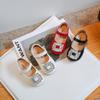 New Girls Moccasin Shoes Soft Breatheable Non-slip Children Fashion Casual Shoes Rhinestones Round-toe Hook & Loop Drop Shipping