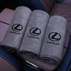 Suede Microfiber Towel Car Logo Wash Cleaning Rag Cloth For Lexus ES RX NX LS UX LM LX GX LC RZ IS CT GS RC HS SC TX LBX F SPORT