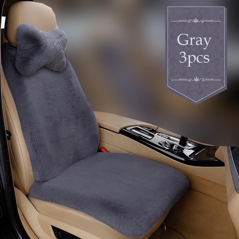 Автомобильные чехлы на сиденья, защитные аксессуары, искусственные плюшевые теплые чехлы для салона автомобиля, автомобильные чехлы на подушки, универсальный размер на 5 сидений