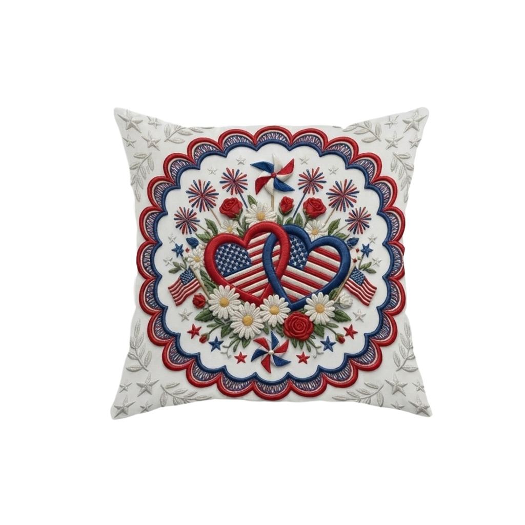 Square Cushion Independence Day Series Printed Pillowcase