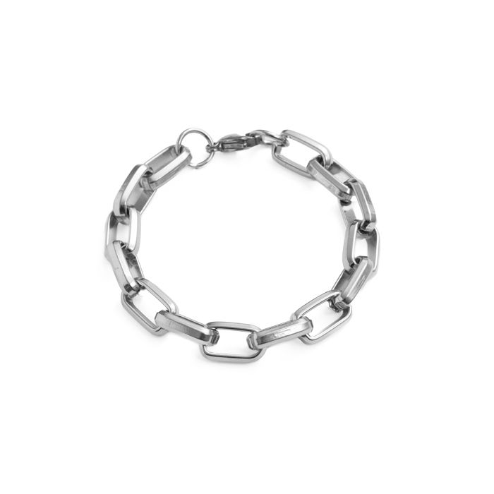 Bracelet - LUXENTER - Hexlo - Finition rhodium - Acier argenté - Multicolore (turquoise)