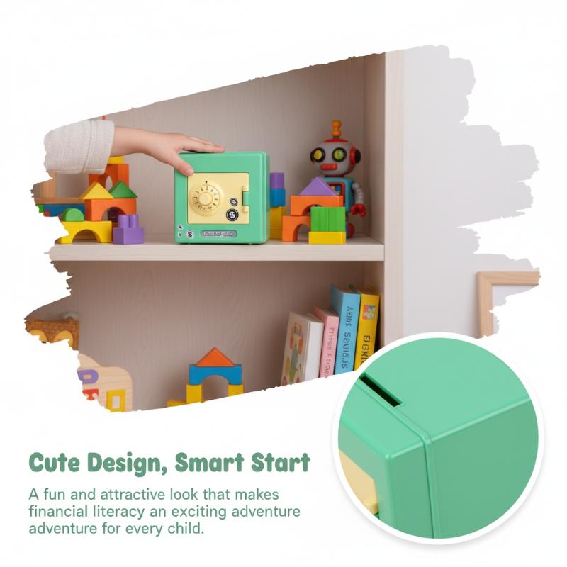 Mini Password Combination Lock Piggy Bank Kids Safe Cash Coin Saving Box Rotating Password Money Storage Gift