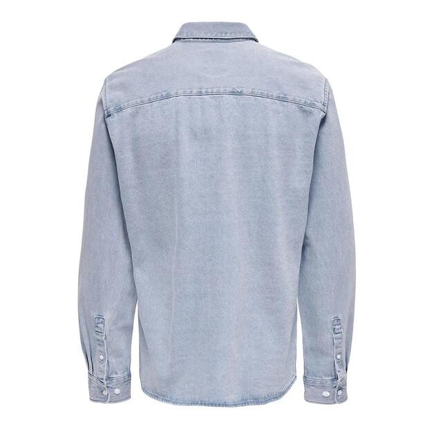 Only & Sons Benny Reg Chambray рубашка с длинным рукавом