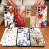 Масляная живопись Цветочный узор Магнитный чехол Для Samsung S26 Ultra S25 Edge S24 FE S23 S22 Plus A54 A15 A35 A55 A16 A36 A56 A17 A37 A57 5G Матовый чехол